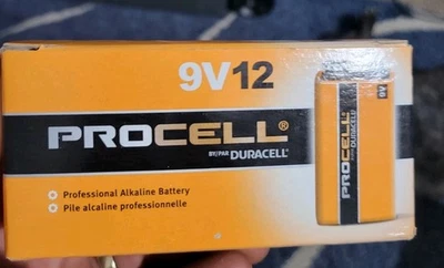 Duracell Procell 9 Volt Batteries, Pack of 12 New - Image 1 of 3