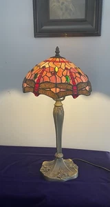 Tiffany Style Dragonfly Table Lamp (23”) - Picture 1 of 6