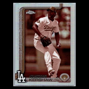 2025 Topps Chrome - #88 Clayton Kershaw Sepia Refractor - Los Angeles Dodgers - Imagen 1 de 2