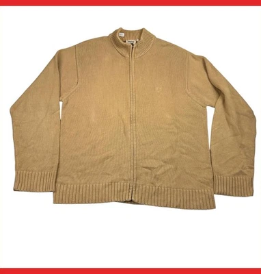 Maglione con zip Timberland beige uomo man streetwear beige wintrer TG. XL - Imagen 1 de 4