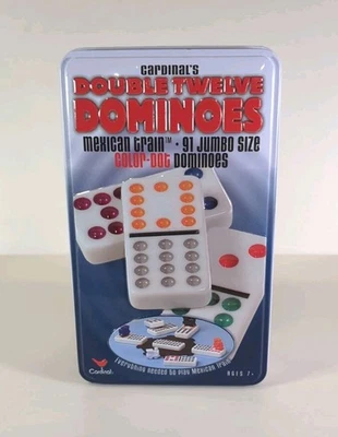 Cardinal Double 12 Dominoes - Mexican Train - Complete Game (Open Box) - Image 1 of 3
