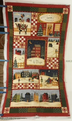 Christmas at Saltbox Farm Fabric Panel by Deb Strain for MODA w/Backing+Batting - Image 1 of 4