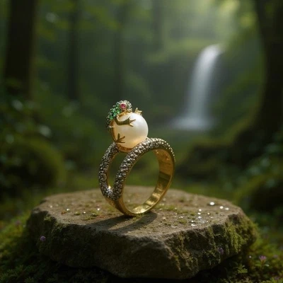 Anillo Rana Caprichoso Perla Boho Alexis Bittar ESTILO CIRCONITA 10 Talla Incrustado Pavé De Colección Foto 1 de 4