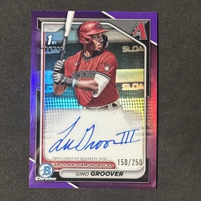 2024 Bowman Chrome 1st Gino Groover /250 Purple Refractor Auto #CPA-GG - Image 1 of 2