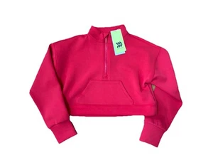 All in Motion Girl's Size Medium 8 Sandwash 1/2 Zip Pullover Sweatshirt Red NEW - Picture 1 of 3
