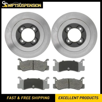 Kit de rotores de disco trasero y pastillas de freno para Mazda 323 1988 1989 1,6 L Foto 1 de 4