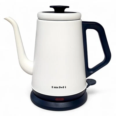 DmofwHi Gooseneck White/ Black Electric Kettle 1.0L Stainless Steel 1000w - Image 1 of 4
