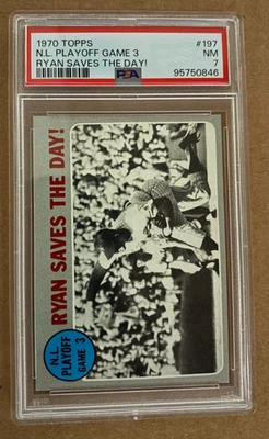 1970 Topps Nolan Ryan #197 graduado PSA 7 casi nuevo N.L. Juego de Playoffs 3 Ryan Saves Day Foto 1 de 2