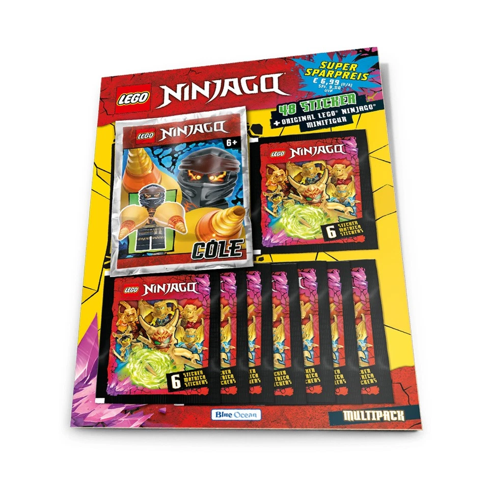 Pegatinas coleccionables Blue Ocean Lego Ninjago Crystalized 2023 - 1 paquete múltiple