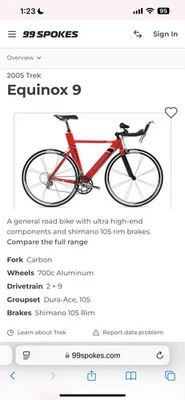 Bicicleta de carretera Trek Equinox 9 Timetrial 2006 58 cm Foto 1 de 4