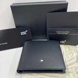 Montblanc Wallet Black Bifold with Box Men's Used Japan - Picture 1 of 22