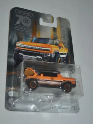 火柴盒 2023 移动零件 70 年特别版 2022 HUMMER EV 缎面橙色 — 第 1/4 张图片