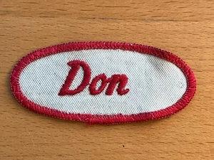 Don Patch - uniform name patch - vintage - Picture 1 of 4