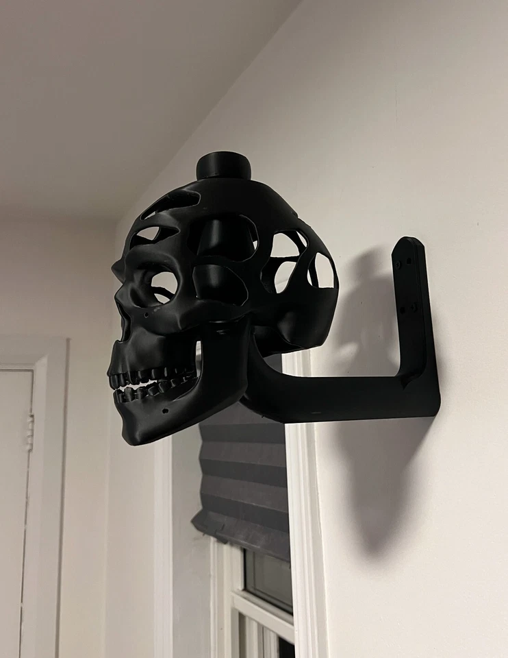 Wall-Mounted Skull Helmet Display Stand – Perfect for Motorcycle and Cosplay - Image 1 of 4