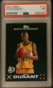 PSA 7 - 2007-08 Topps #112 Kevin Durant radiocontrol Seattle Supersonics - Imagen 1 de 4