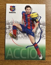 ANDREAS INIESTA 2004-05 Panini Megacracks Barca Campeon Accion Spanish #60