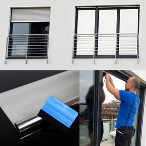 6,57€/m² Premium Spiegelfolie Silber Sonnenschutzfolie Fensterfolie 200 x 152cm - Bild 1 von 10