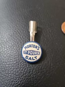 Vintage Morton Salt "It Pours" Pencil Pen Topper Advertising Clip - Picture 1 of 3