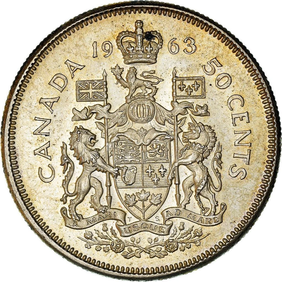 Canada 50 Cents Coin | Queen Elizabeth II | 1959 - 1964 - Image 1 of 4