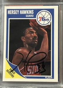 Hersey Hawkins 1989-1990 Fleer Rookie Signature Signed Autograph AUTO RC TTM - Picture 1 of 2
