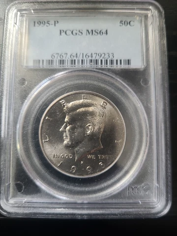 1994-P 50C Clad Uncirculated Kennedy Half Dollar-PCGS Grade MS64 Free Shipping Cover