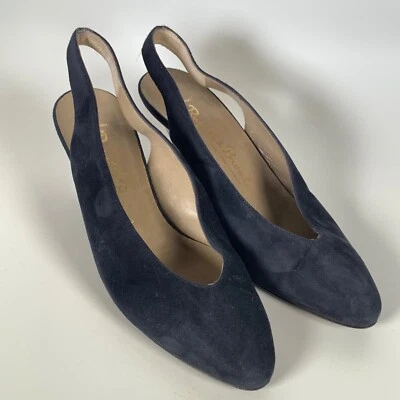 Russell & Bromley Court Shoes UK 5.5 Blue Suede High Heel Leather Italy  EU 38.5 - Image 1 of 4