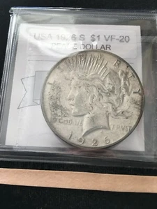 1926  S  USA,  $1  Silver Peace Dollar, - Picture 1 of 8