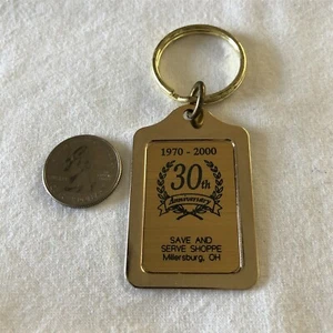 Save And Serve Shoppe Millersburg Ohio 1970-2000 Metal Keychain Key Ring #36257 - Picture 1 of 2
