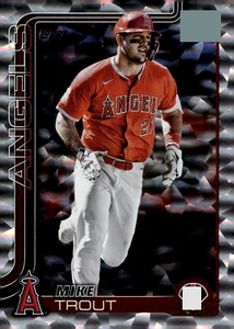 2025 Topps Series 1 - Mike Trout #200 Silver Cracked Foilboard Angels - Picture 1 of 2