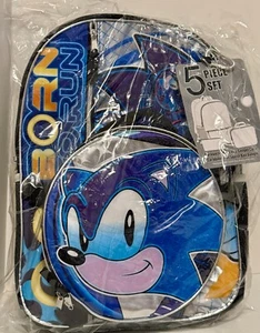 Mochila escolar Sonic the Hedgehog Boys 16" con bolsa de almuerzo desmontable TOTALMENTE NUEVA - Imagen 1 de 5