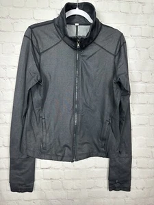 Under Armour Jacket Women M Black stretch semi Fitted full zip jacket running - Picture 1 of 7