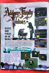1995 ADDAMS FAMILY VALUES Rescue Baby Pubert Video Game = Promo Art PRINT AD - Picture 1 of 1