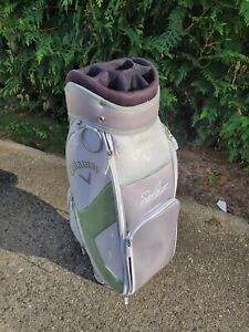 Callaway Solaire White Green Golf Bag 9 Divider 7 Pockets Good Condition 