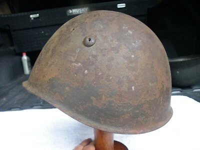 CASCO ORIGINAL EJÉRCITO ITALIANO SEGUNDA GUERRA MUNDIAL M-33 TALLA 58 ORIGINAL TODO Foto 1 de 4