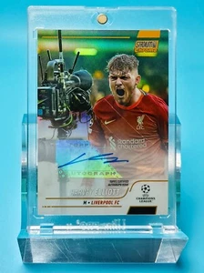 2022 Topps Stadium Chrome Liverpool Harvey Elliott Auto 19/50 jersey number ≈1/1 - Picture 1 of 2