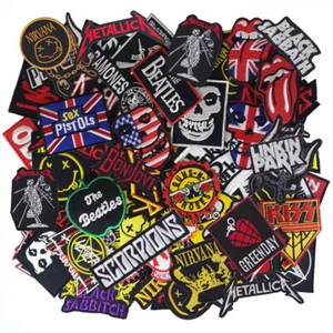 Wholesale Lot Rock Music Mix Band Sew Iron On Embroidery Applique Patch Random - Picture 1 of 12