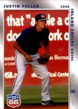 2008 Inland Empire 66ers Grandstand #8 Justin Fuller Juneau Alaska Baseball Card
