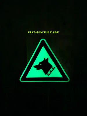 Guard Dog Caution Warning Sign, Outdoor thick 2mm Sign/plaque FREE POSTAGE GLOWS