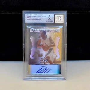 2013 Leaf Damian Lillard Auto Black 1/5 Jersey Number RC Rookie Read Description - Picture 1 of 4