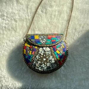Vintage Indian Stone Mosaic Bag - Picture 1 of 5