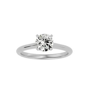 1 – 3ct Lab Grown Diamond Solitaire Ring 18K Gold Round Cut IGI Certified D/VVS1 - Picture 1 of 12