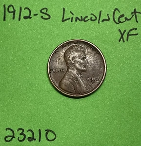 1912-S Lincoln Wheat Cent / Penny 1c Xf Extra Fine - Picture 1 of 3