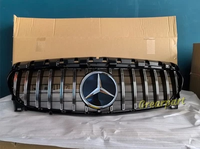 Rejilla cromada para Mercedes Benz W117 CLA250 CLA200 2013-2019 GT R parrilla con emblema Foto 1 de 4