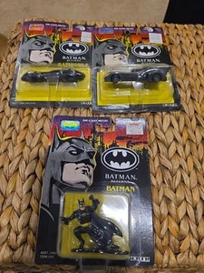 Vtg. Lot Of 3 1992 ERTL DC Batman Returns Die-Cast Metal Action Figures - Picture 1 of 4