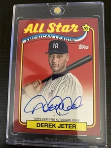 Topps Serie 2 - 1989 Topps All-Stars rojo automático 1/5 Derek Jeter #89ASA-DJ - Imagen 1 de 3