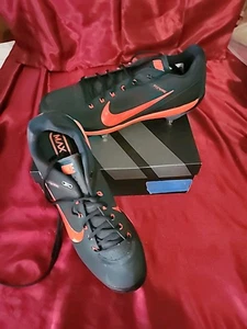 Nike Air Clipper Flywire Low Cleats Size 16 Black & Orange - Picture 1 of 8