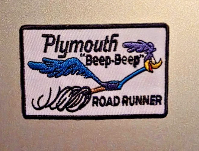 PLYMOUTH ROAD RUNNER Embroidered Iron/Sew On Patch 3.5"X2.25" SHIPPED FROM USA
