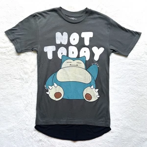 Pokemon Snorlax Non Oggi Maglietta Grafica Girocollo Manica Corta Uomo Taglia S - Foto 1 di 9