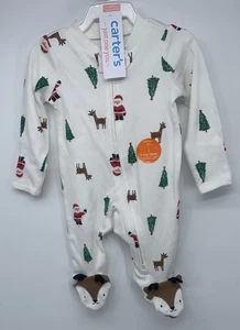 Carters Just One You Weihnachten Rentier Schlaf und Spiel Pyjama mit Füßen Neugeborene - Bild 1 von 8