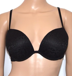 Pink Victoria's Secret Wear Everywhere Super Push-Up BH SCHWARZ Animal Print 36B - Bild 1 von 6